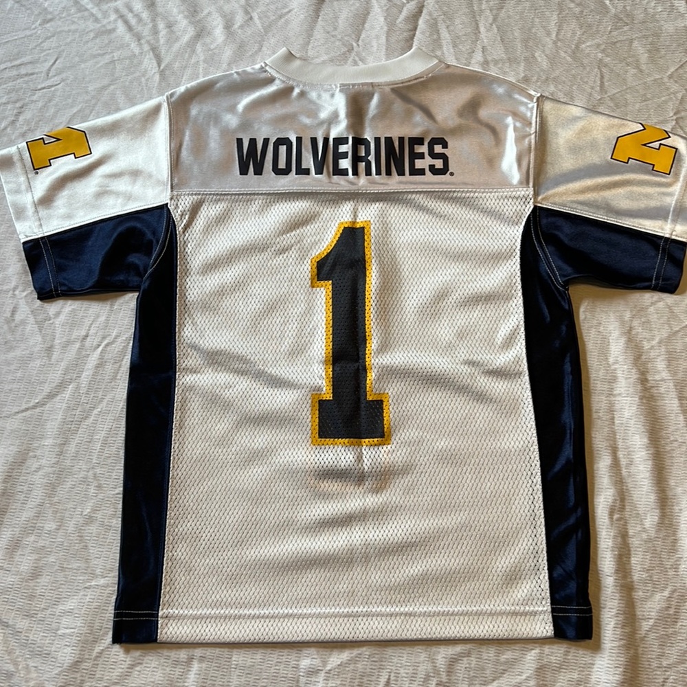 Boys U of Michigan Wolverines Starter Jersey #1 in Excellent Condition Size 8/10